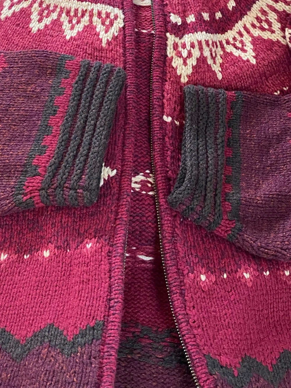 Lands End Wool Full Zip Cardigan, Size 1X - Picture 12 of 14